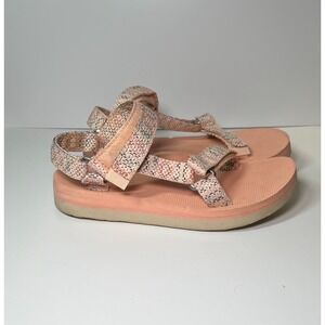 Teva Women's 8 Midform Universal Sandals Chacha Tropical Peach Platform Wedge